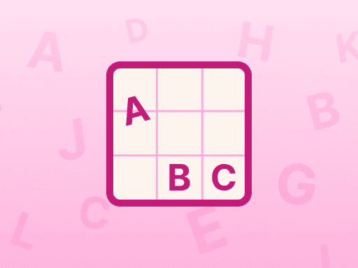Place five letters at the bottom of the grid, then use them to form words.