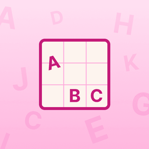 Place five letters at the bottom of the grid, then use them to form words.